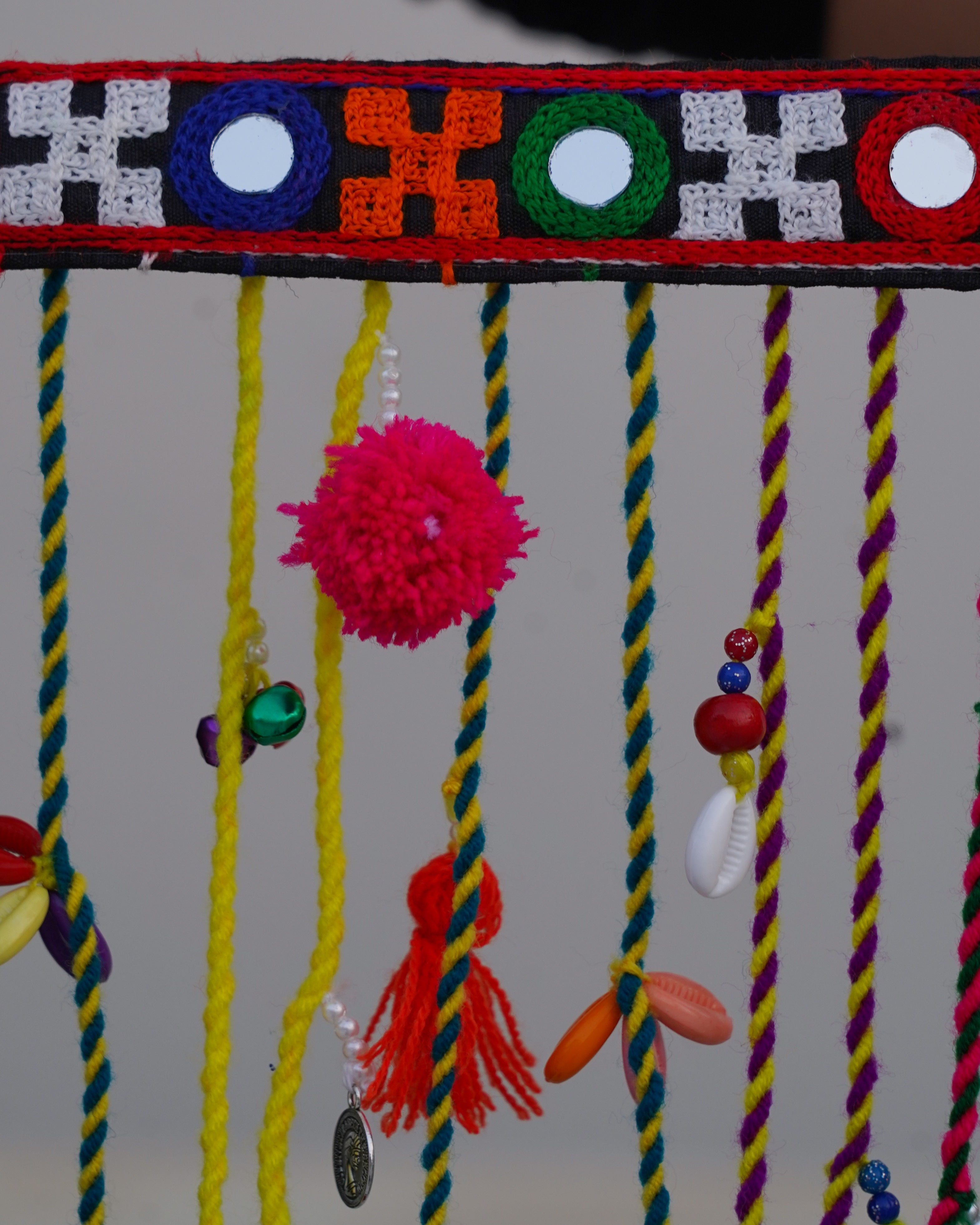 Premium Navratri Dandiya Waist Belt with Mirror Work and Festive Tassel Danglers in 22 inch with adjustable string